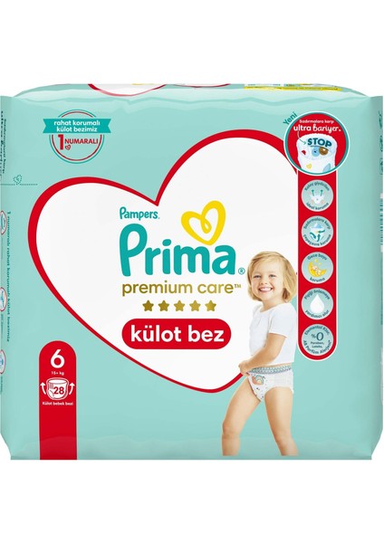 Premium Care Bebek Külot Bezi 6 Beden 28X3 84 Adet fiyatları