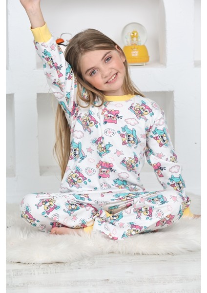 Kapi Kids Kız Çocuk Pilot Koala Baskılı Pijama Takımı 1-11 Yaş 4924-26