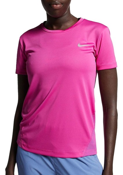Miler Dri Fit Tee Sırt Hava Panelli Koşu Spor Antrenman Tişörtü Fuşya