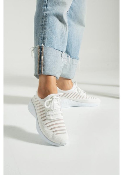 Beyaz Trika Kadın Sneaker Spor Ayakkabı fiyatları