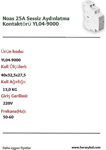 Noas YL04-7101 3500W 16A W Otomat Zaman Saati