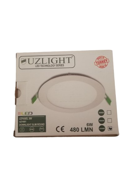 6W LED Spot Beyaz Işık 6500K Sıva Altı 5 Li Paket Delik Çapı 10,5cm