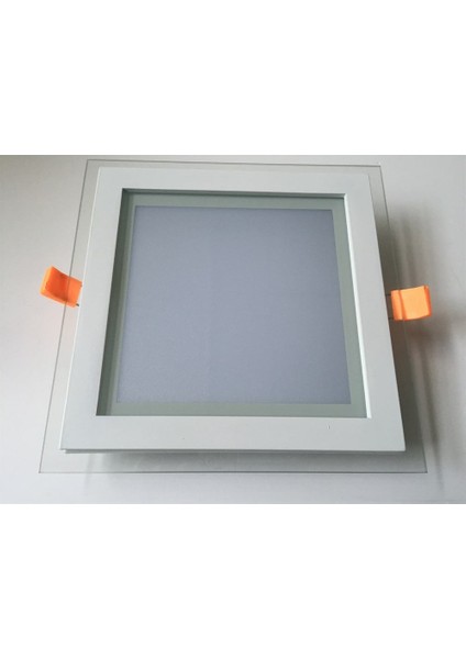 24W Camlı Kare LED Panel Armatür Beyaz