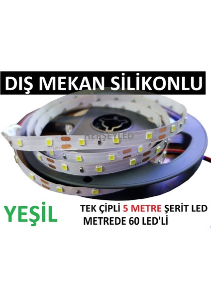 Tek Çıp Sılıkonlu Yeşil Şerıt LED