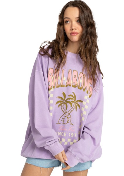 Ride In Kadın Mor Sweatshirt