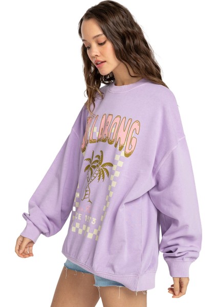 Ride In Kadın Mor Sweatshirt modelleri