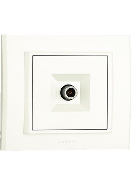Natural Beyaz Uydu Prizi Modül+Kapak Ovivo