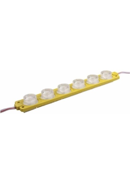 12V Amber 6 Watt 6'lı Mercekli Modül LED - 10 Adet