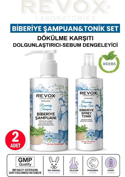 Biberiye Saç Bakım Seti Sebum Dengeleyici