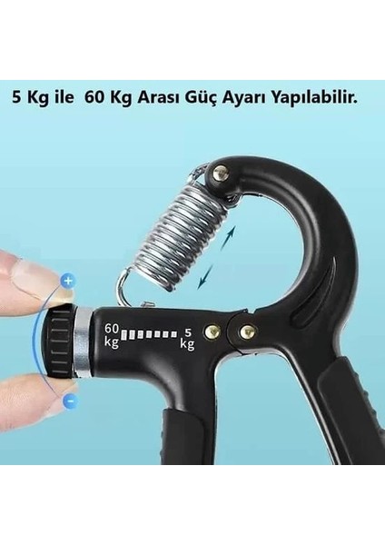 El Bilek ve Kol Geliştirici Kavrama Güçlendirici Spor Gym Fitness Parmak Egzersiz Aleti 1-Adet