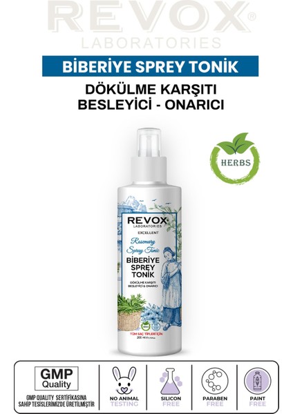 Biberiye Bitki Özlü Durulanmayan Saç Bakım Toniği 200 ml