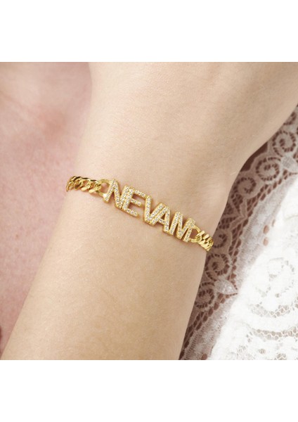 Küba Zincirli Harfli Bileklik modelleri