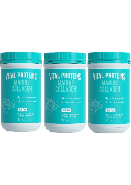 Vital Proteins 3'lü Fırsat Nestle Marine Collagen 221 Gr. Nötr Tat