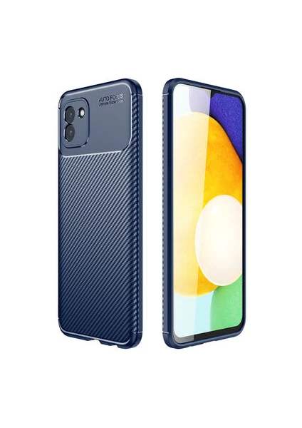 Techno Guru Samsung Galaxy A03 Gofret Desenli Ultra Koruma Sağlayan Negro Silikon Kılıf