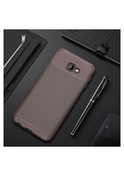 Samsung Galaxy J4 Plus Gofret Desenli Ultra Koruma Sağlayan Negro Silikon Kılıf