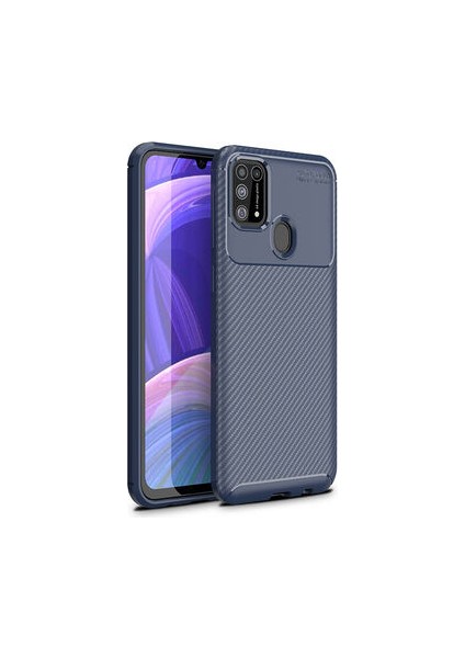 Samsung Galaxy M31 Kılıf Karekarbon Desenli Şık ve Dayanıklı Torvex Premium Silikon Kapak