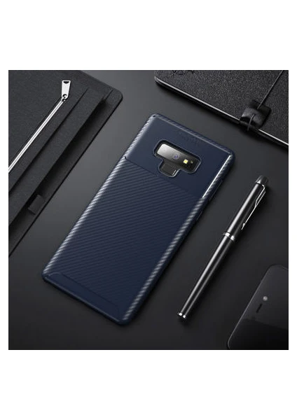 Techno Guru Samsung Galaxy Note 9 Gofret Desenli Ultra Koruma Sağlayan Negro Silikon Kılıf