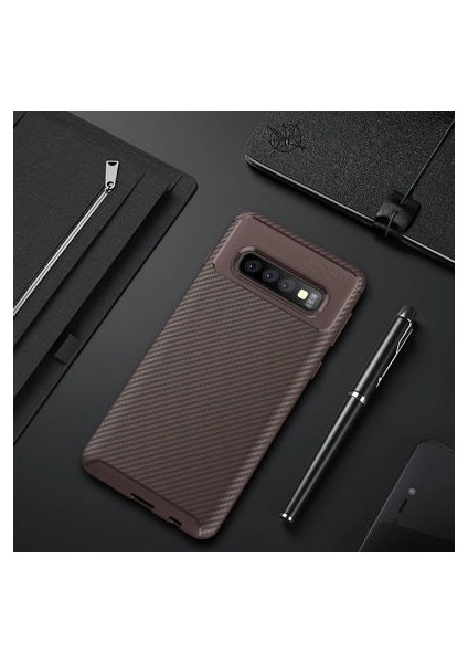 Samsung Galaxy S10E Gofret Desenli Ultra Koruma Sağlayan Negro Silikon Kılıf