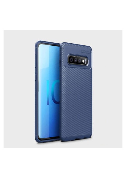 Samsung Galaxy S10 Plus Gofret Desenli Ultra Koruma Sağlayan Negro Silikon Kılıf