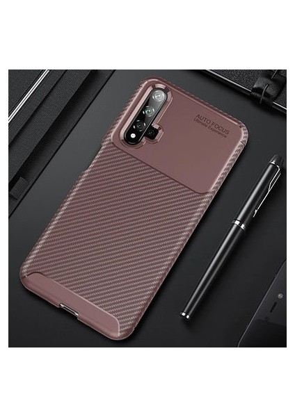 Honor 20 Gofret Desenli Ultra Koruma Sağlayan Negro Silikon Kılıf