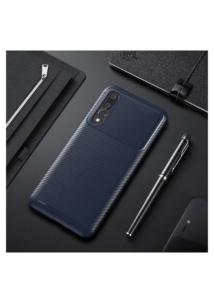 Huawei P20 Pro Gofret Desenli Ultra Koruma Sağlayan Negro Silikon Kılıf