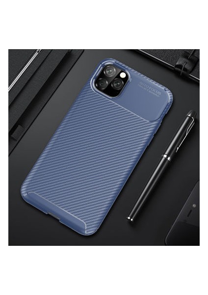iPhone 11 Pro Max Gofret Desenli Ultra Koruma Sağlayan Negro Silikon Kılıf