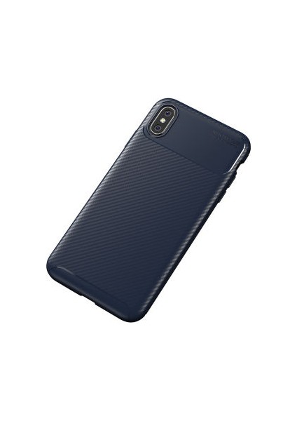 iPhone Xs Max Gofret Desenli Ultra Koruma Sağlayan Negro Silikon Kılıf