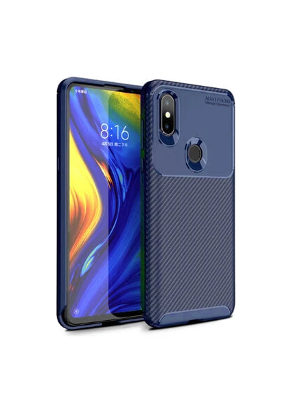 Techno Guru Xiaomi Mi Mix 3 Gofret Desenli Ultra Koruma Sağlayan Negro Silikon Kılıf