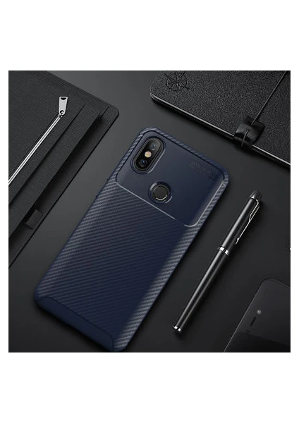 Techno Guru Redmi Note 5 Pro Gofret Desenli Ultra Koruma Sağlayan Negro Silikon Kılıf