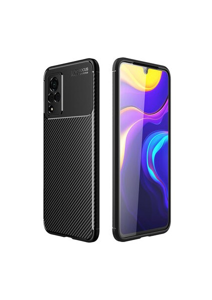 Techno Guru Vivo V21 Gofret Desenli Ultra Koruma Sağlayan Negro Silikon Kılıf