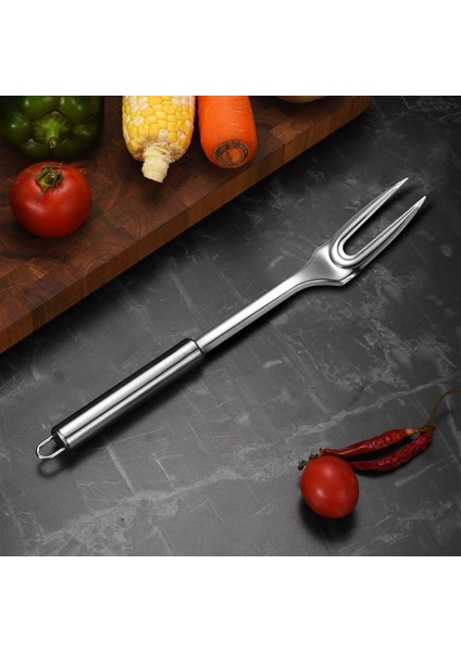 410 Çelik 30 Cm. Silver Et Barbekü Servis Çatalı CIN776 fiyatları