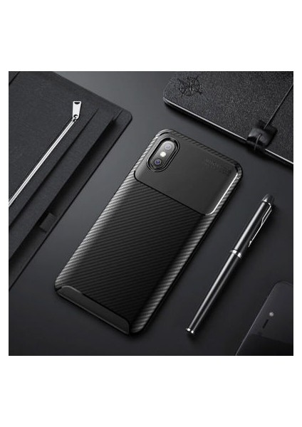 Xiaomi Mi 8 Pro Gofret Desenli Ultra Koruma Sağlayan Negro Silikon Kılıf