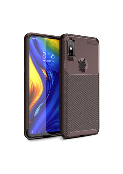 Xiaomi Mi Mix 3 Gofret Desenli Ultra Koruma Sağlayan Negro Silikon Kılıf