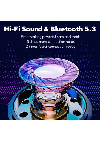 by Deji SE Kablosuz Bluetooth Kulaklık, HD 4 Mikrofon, ENC Gürültü Önleme, HiFi Stereo