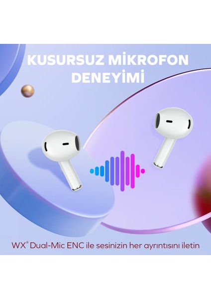 by Deji SE Kablosuz Bluetooth Kulaklık, HD 4 Mikrofon, ENC Gürültü Önleme, HiFi Stereo