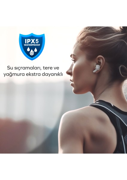 by Deji Pro LED Göstergeli Kablosuz Bluetooth Kulaklık, HiFi, HD 4 Mikrofon, ENC, Derin Bas indirimleri