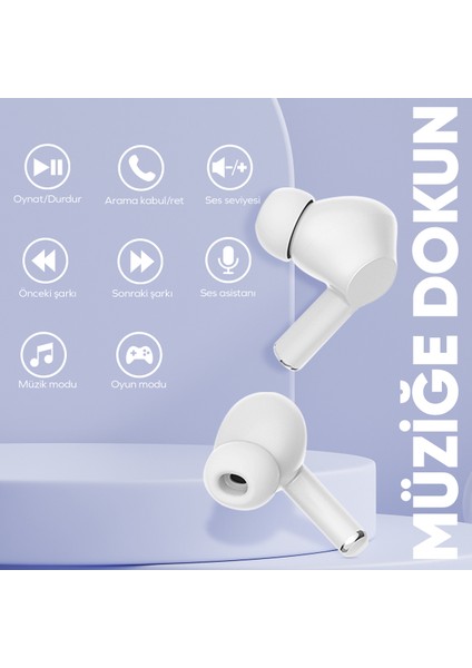 by Deji Pro LED Göstergeli Kablosuz Bluetooth Kulaklık, HiFi, HD 4 Mikrofon, ENC, Derin Bas
