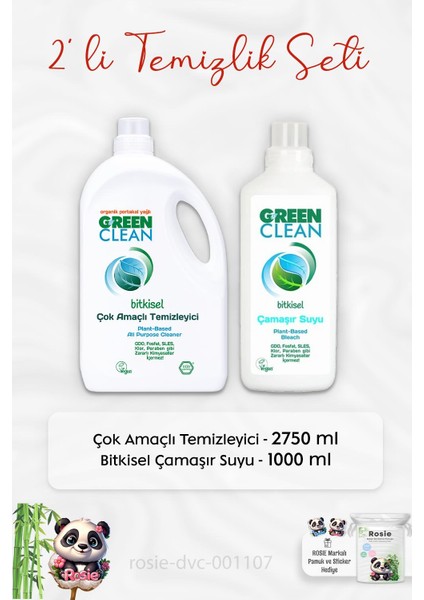 Çok Amaçlı Temizleyici 2750 Ml, Çamaşır Suyu 1lt ve Rosıe