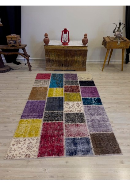 Modern Eşsiz Özel Patchwork Halı 116 x 186 cm 4001 fiyatları