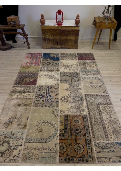 Eşsiz Klasik Gereçk Özel Patchwork Halı 162 x 234 cm 4005