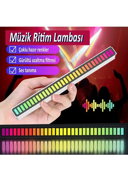 D08-RGB Rgb Çubuk Sese Duyarlı Ekolayzer (Şarjlı-Taşınabilir)