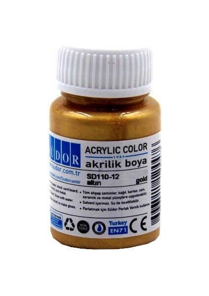 Akrilik Boya 40 ml Metalik Altın