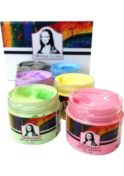 Monalisa Akrilik Boya Pastel Renk 6X125 ml