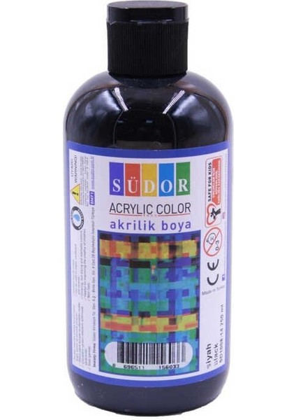 Akrilik Boya 250 ml Siyah