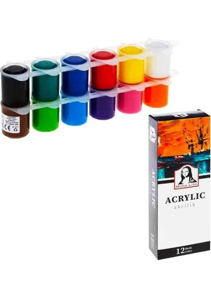 Monalisa Akrilik 12 Renk x 22 ml