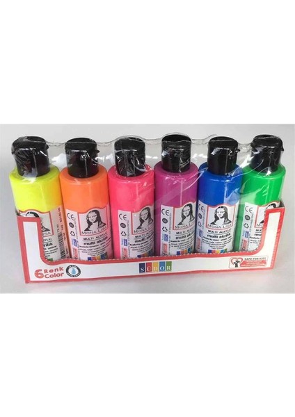 Multi Akrilik Fosforlu Set 6X70 ml SD1006F