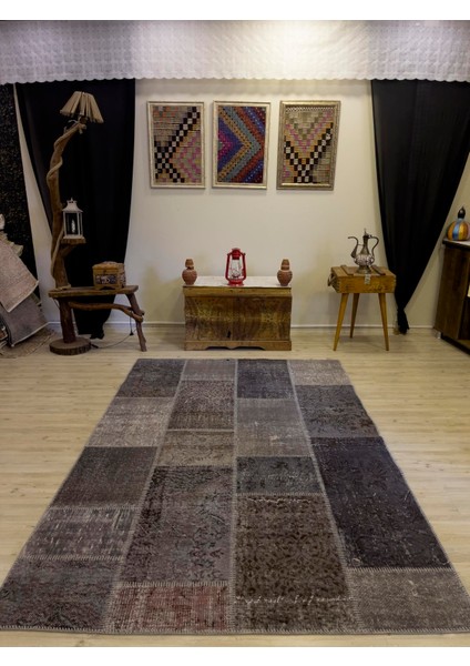 Eşsiz Güzelliğe Sahip Olan Özel Patchwork Halı 162 x 241 cm 4010 modelleri