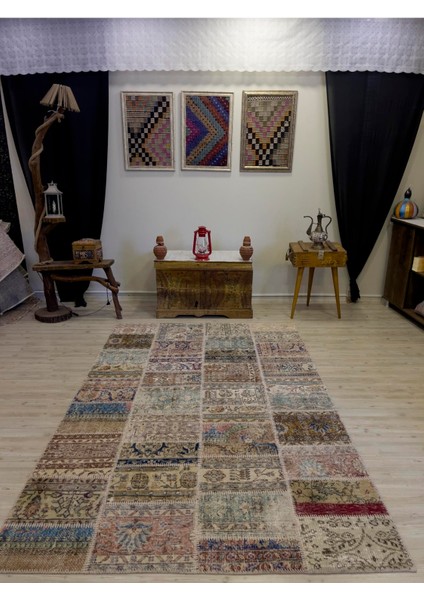 Modern Eşsiz Özel Patchwork Halı 162 x 243 cm 4025 fiyatları
