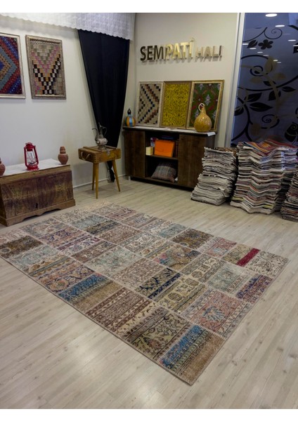 Modern Eşsiz Özel Patchwork Halı 162 x 243 cm 4025