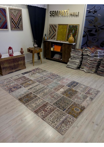 Patchwork Desenli El Yapımı Halı 161 x 233 cm 4026 modelleri